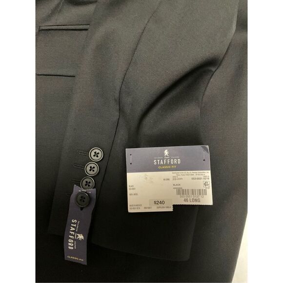 Stafford Classic Fit NWT Men’s Suit/Blazer Jacket 100% Wool - Picture 7 of 12